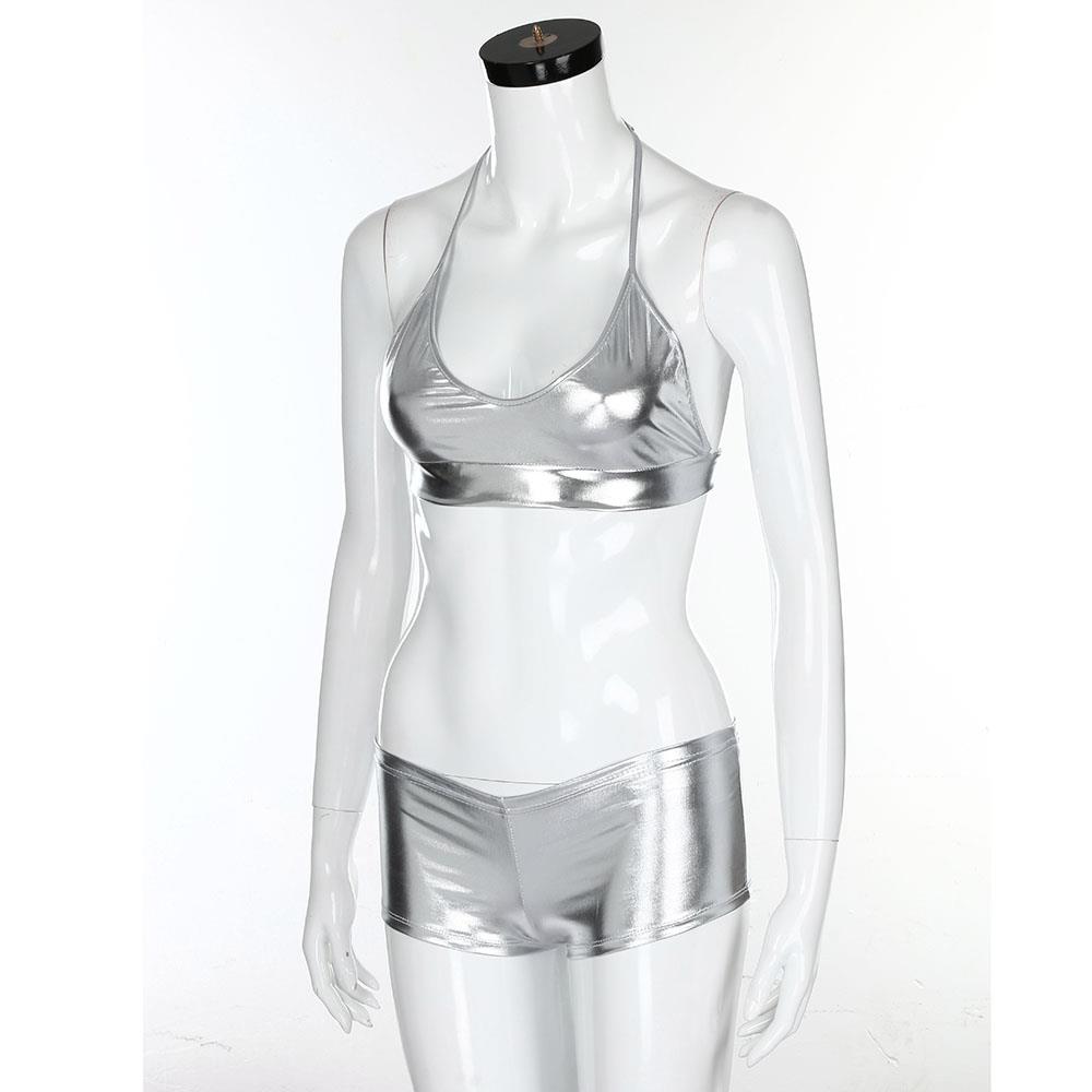 Women Sexy Fashion Comfortable Lingerie Sexy Erotic Underwear Pajamas Bathing Suits Size XXL - Silver