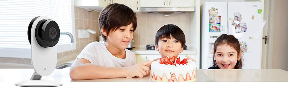 2 PCS YI Home Camera HD 720p Xiaoyi Smart WiFi IP Camera Night Vision/ Motion Detection/ Video Monitor IP/ Network Surveillance/ Home security - White