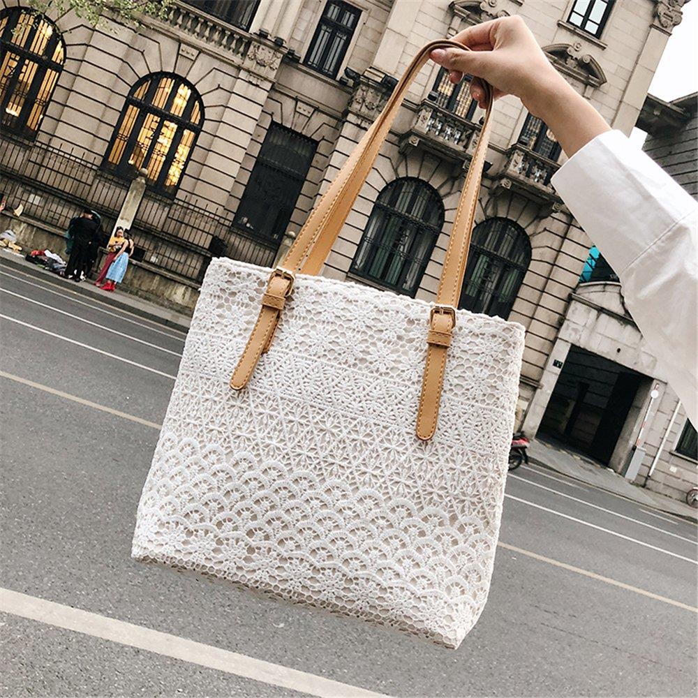Fashion Tote Satchel Bag PU Leather Bag Women's Handbag-White