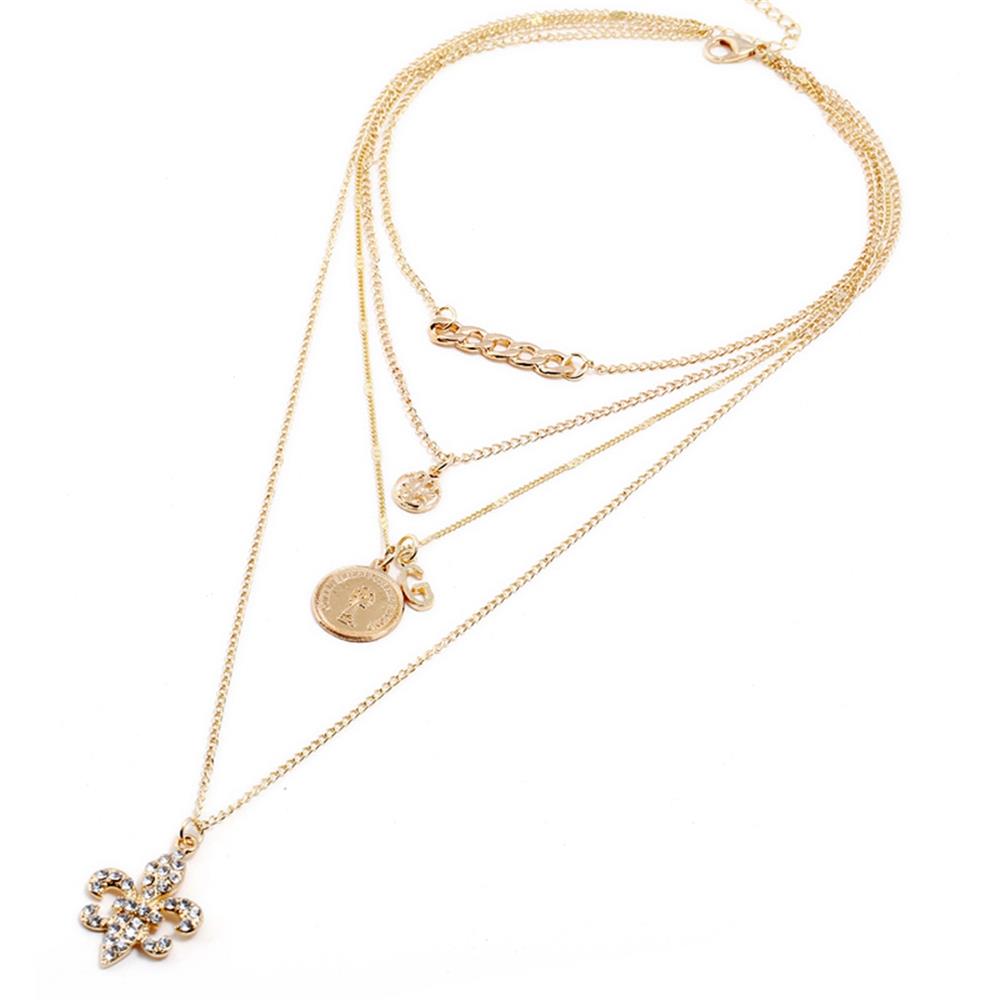 Fashion Beautiful Stylish Jewelry Women's Necklace - Gold