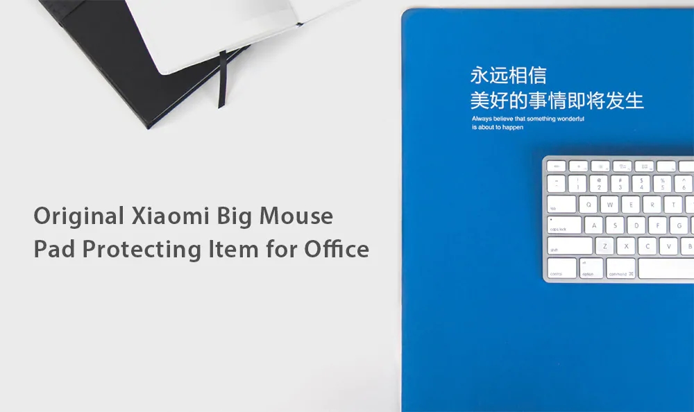 Original Xiaomi 800 x 400mm Mouse Pad Water-Resistant With Non-Slip Rubber Base For Keyboard And Mouse - Black