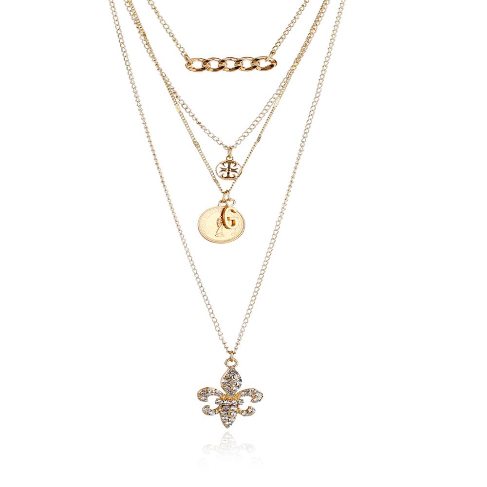 Fashion Beautiful Stylish Jewelry Women's Necklace - Gold