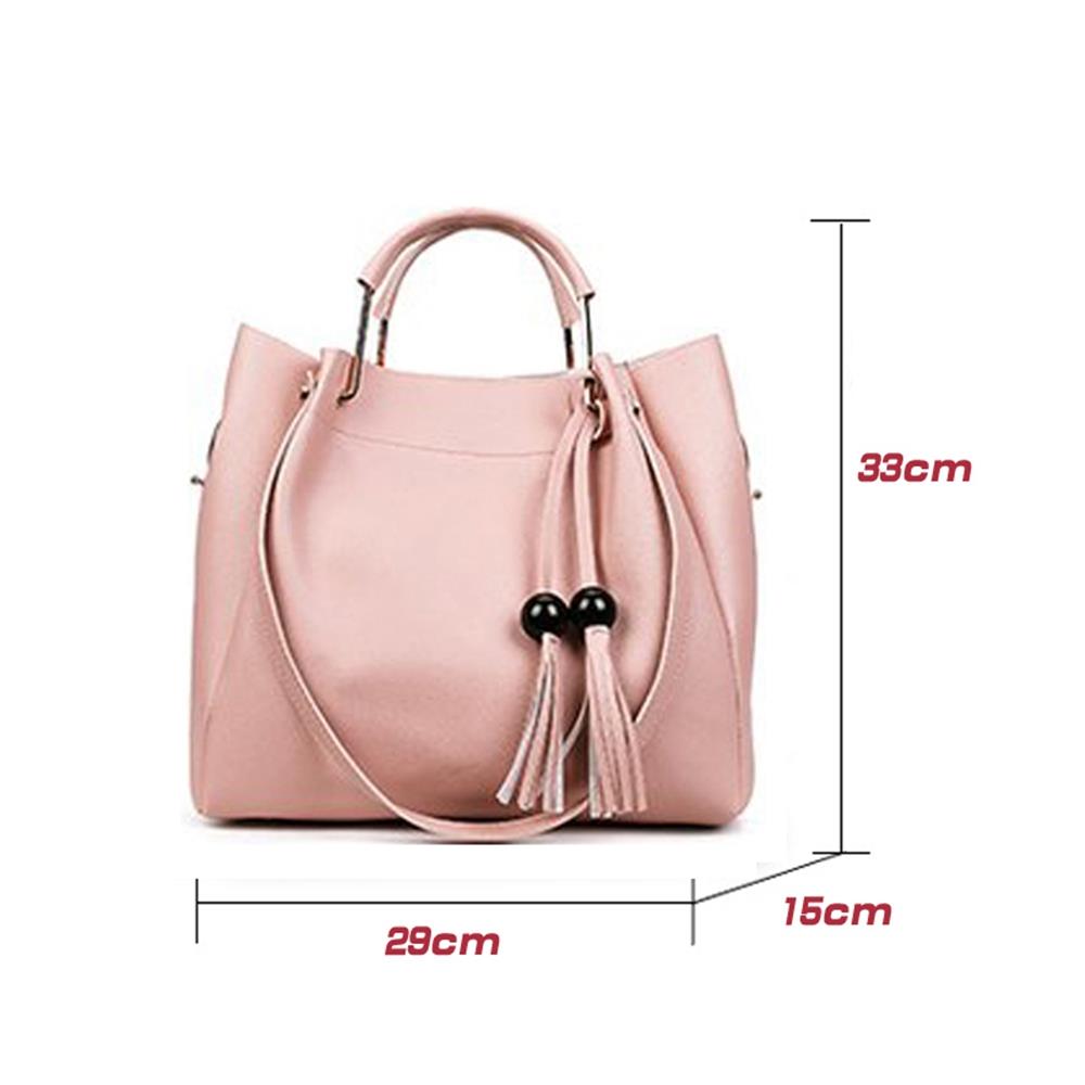 Fashion Toet Purse Satchel Bag PU Leather Women's Handbags - Red