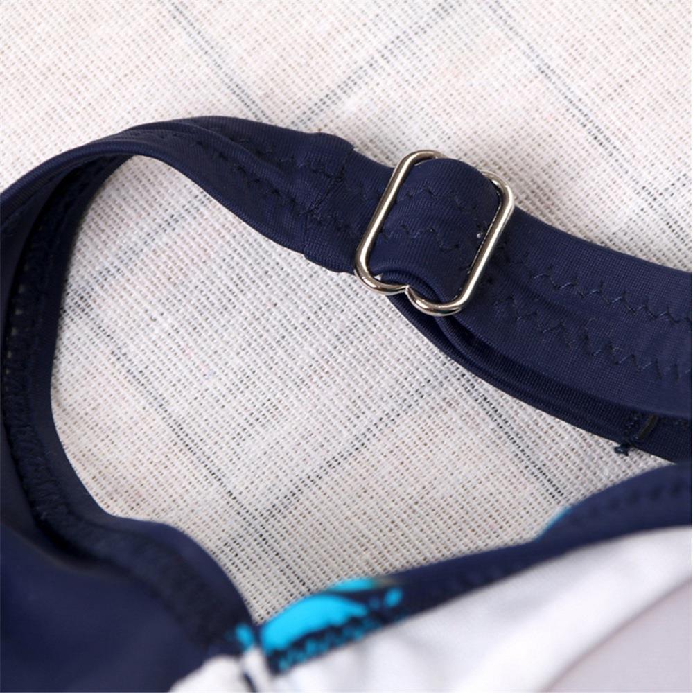 Women Sexy Fashion Comfortable Swimwear Big Size Swimsuit Plus Size 5XL - Dark Blue+White