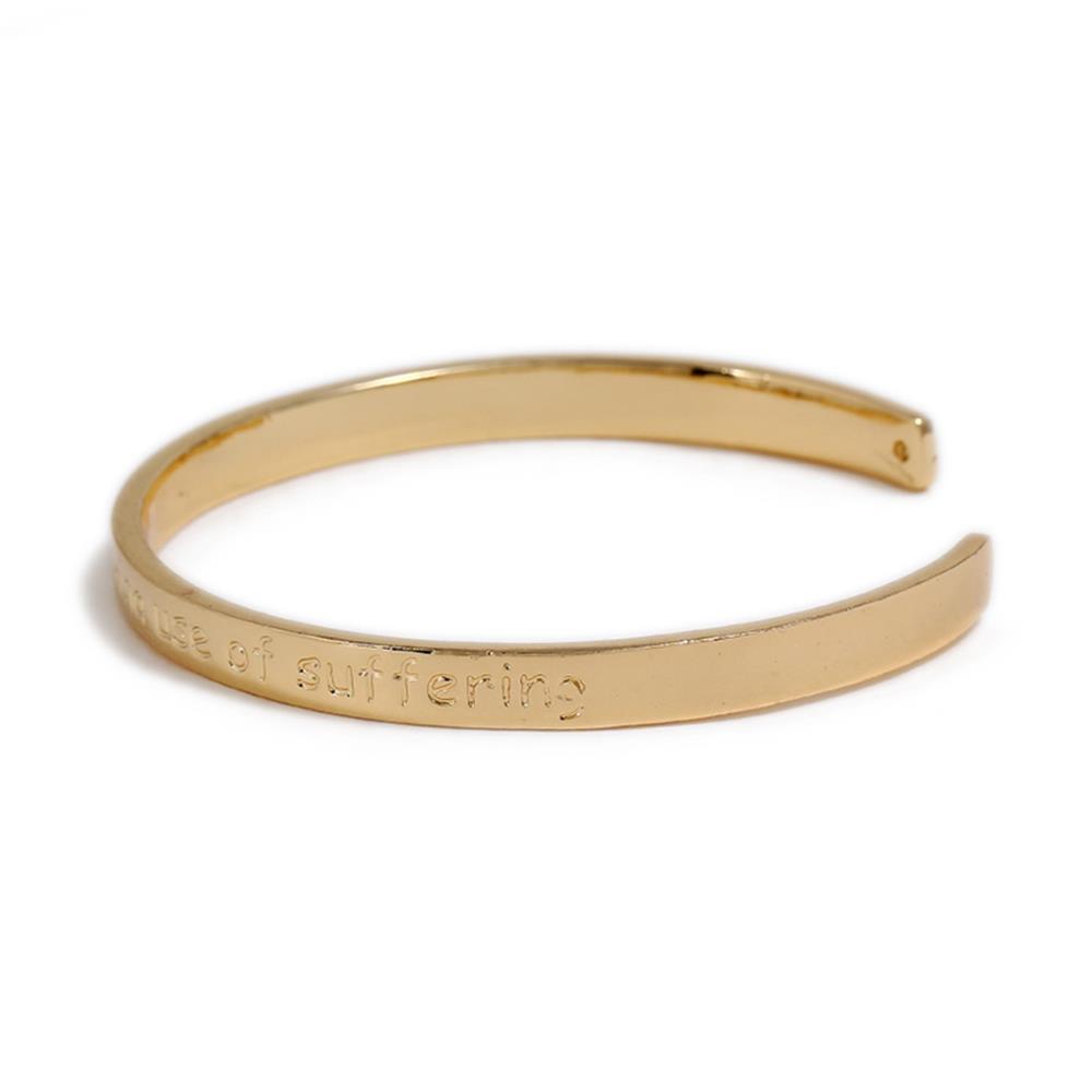 Women's Fashion Beautiful Stylish Simple Style Retro Open Hand Jewelry Bracelet - Gold