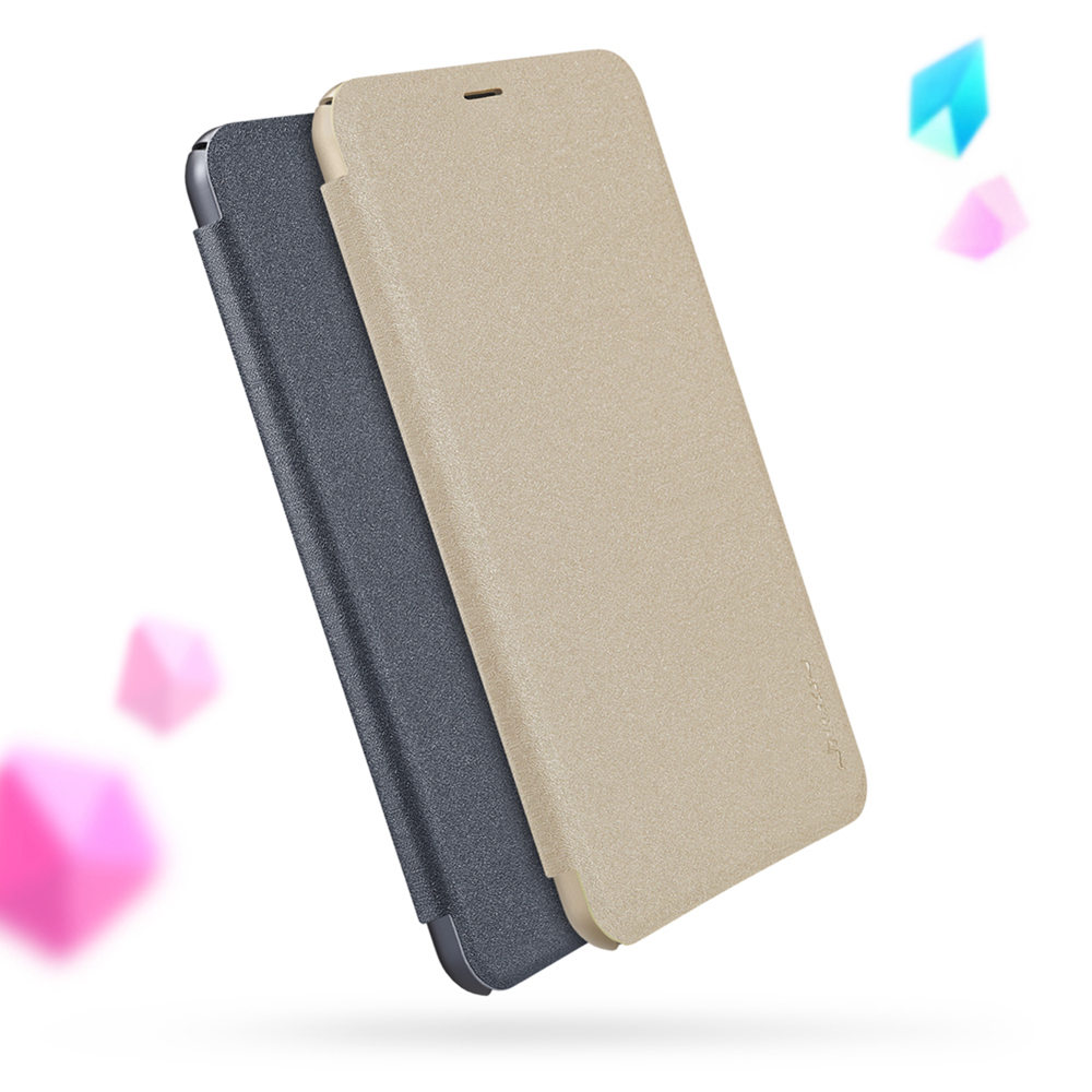Nillkin Sparkle Series Leather Phone Case For HUAWEI Honor Play Protective Phone Shell - Golden