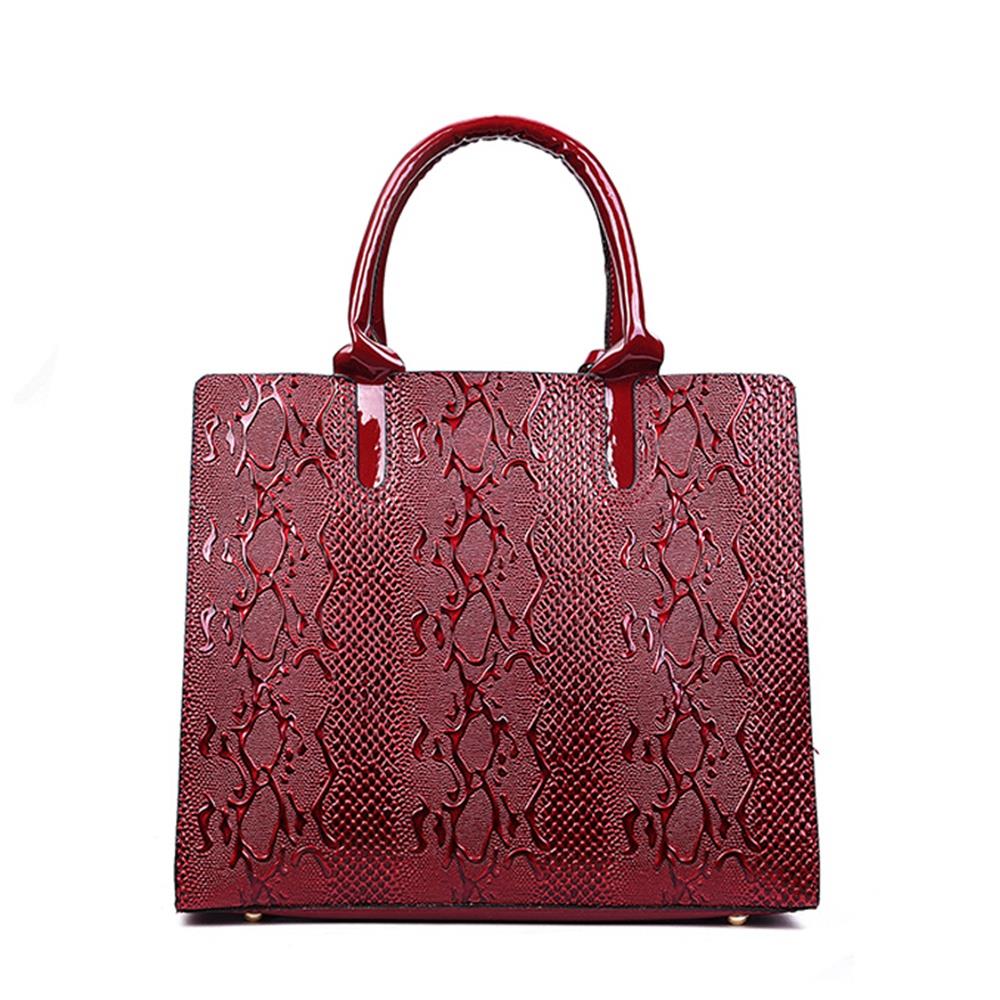 Fashion Toet Purse Satchel Bag PU Leather Women's Handbags - Blue