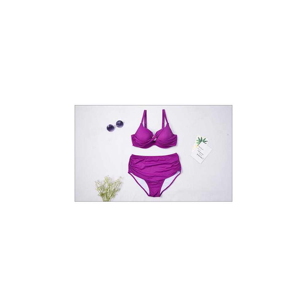 Women Sexy Fashion Comfortable Swimwear Big Size Swimsuit Bikini 8XL- Fuschia