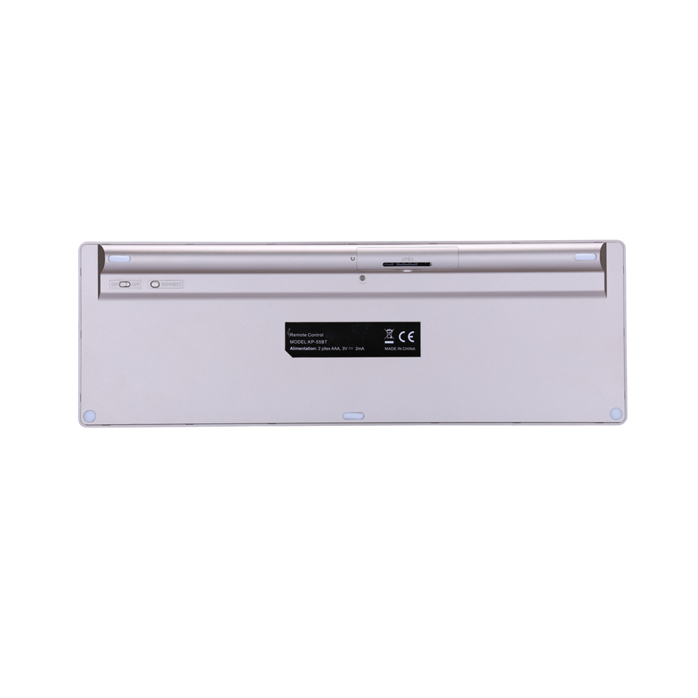 IPazzPort KP-810-55BT English Mini Wireless Bluetooth Full Keyboard for Windows/Mac /Android / iOS-Gold