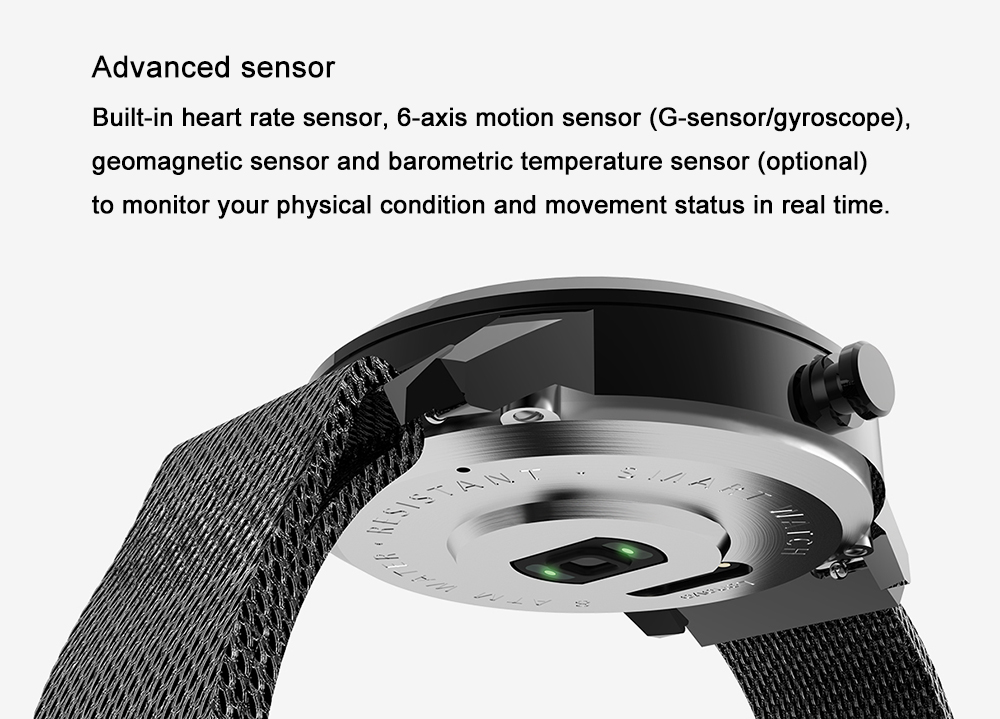 Lenovo Watch X Quartz Smartwatch 8ATM Water Resistant Milanese Strap Bluetooth 5.0 Sapphire Glass Heart Rate Monitor - Black