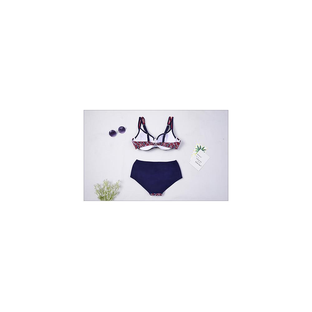 Women's Sexy Fashion Comfortable Swimwear Big Size Swimsuit High Waist Bikini Plus Size XXXL - Red