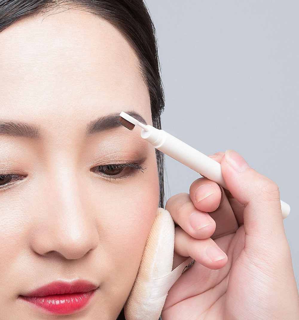 Mijia DEZONE Eyebrow Pencil with Brow Brush Water Resistant Delicate Long-lasting Natural Color - Dark Grey