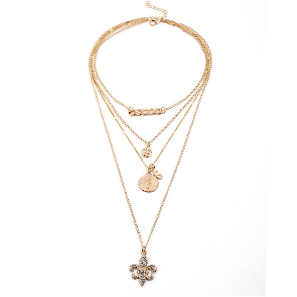 Fashion Beautiful Stylish Jewelry Women's Necklace - Gold