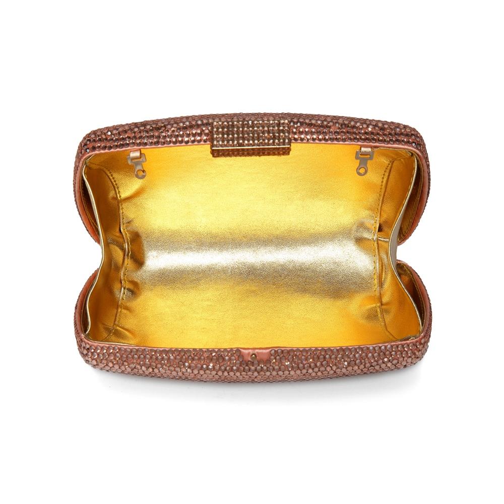 CAIYUE Women Handbag Wedding Party Evening Envelope Clutch Bag Wallet Purse Messenger Phone Bag - Champagne