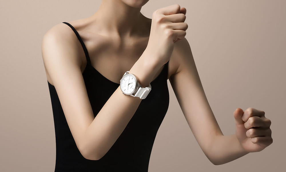 Lenovo Watch 9 Quartz Smartwatch 5ATM Water Resistant Bluetooth 5.0 Heart Rate Monitor Message Reminder - White