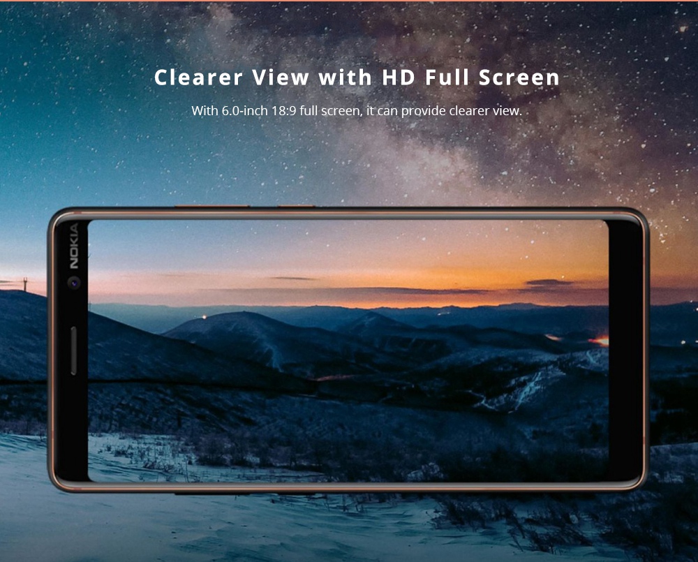 Nokia 7 Plus 6.0 Inch 4G LTE Smartphone Snapdragon 660 Octa Core 6GB 64GB 12MP+13MP Dual Rear Cameras Android Oreo Touch ID - Black