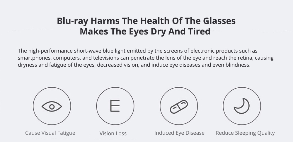 Xiaomi Mijia TS Clip Anti-blue Light Lens TAC Lenses Zinc Alloy Clips 110 Degree Turn Upside Down - Transparent