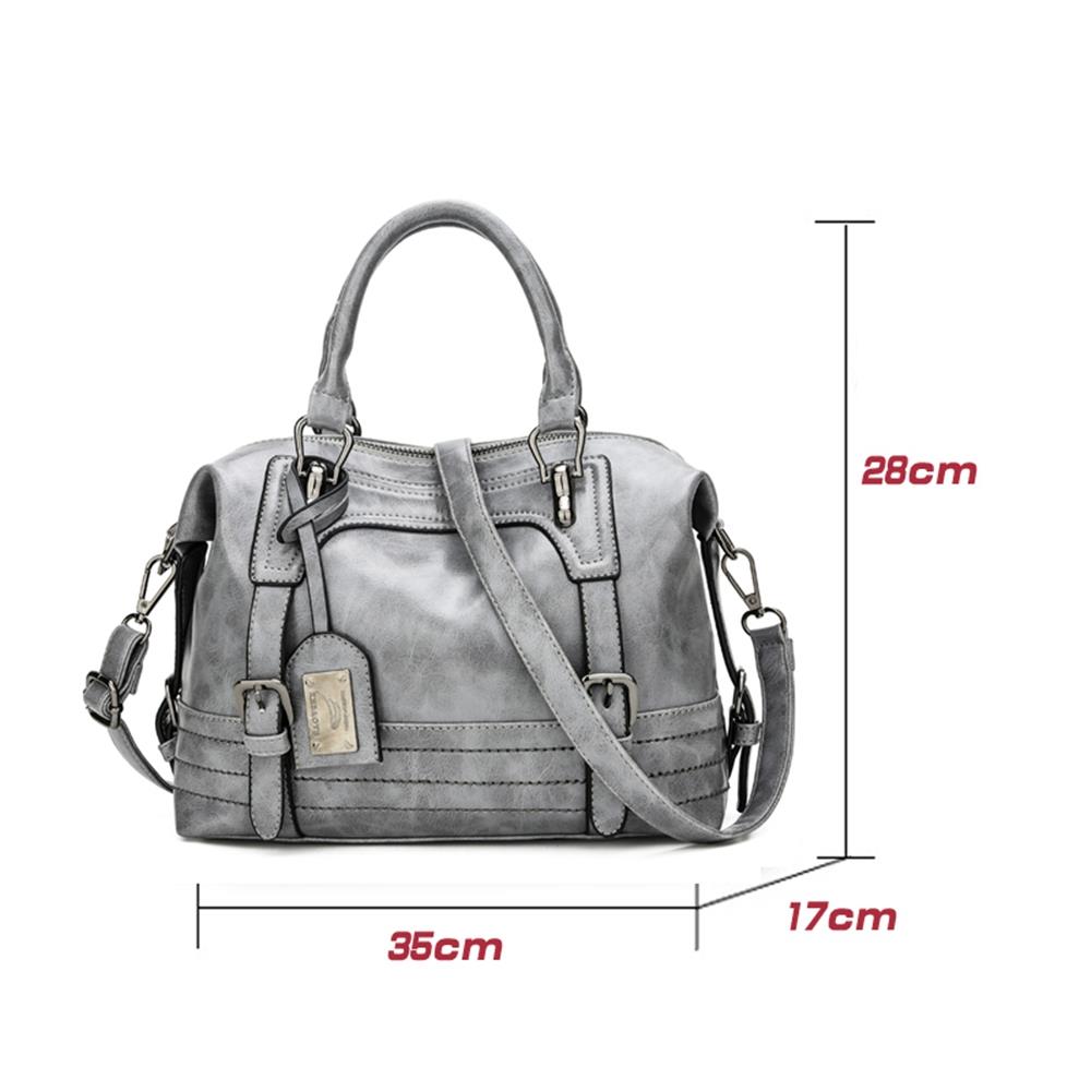 Fashion Tote Purse Satchel Bag PU Leather Bag Women's Handbag-Red
