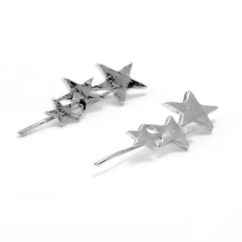 Female Stylish jewelry Star Shape Earrings for Women Jewelry - Silver
