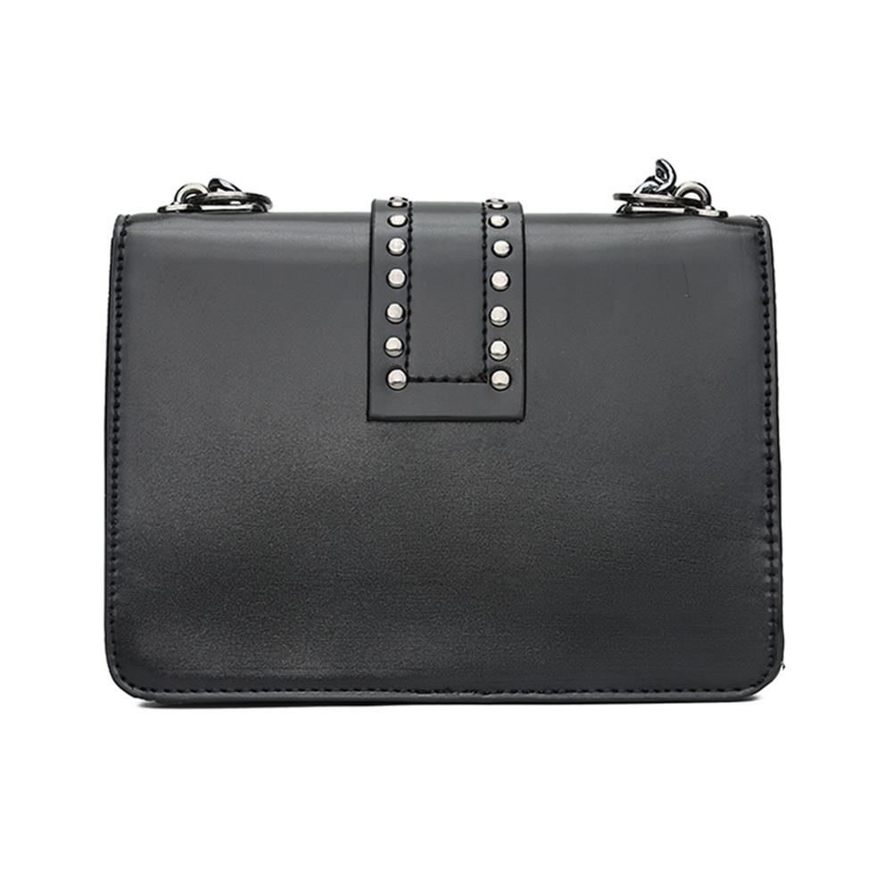 Trendy Women Shoulder Messenger Clutches Bag Leather Bag Female Crossbody Bag--Black