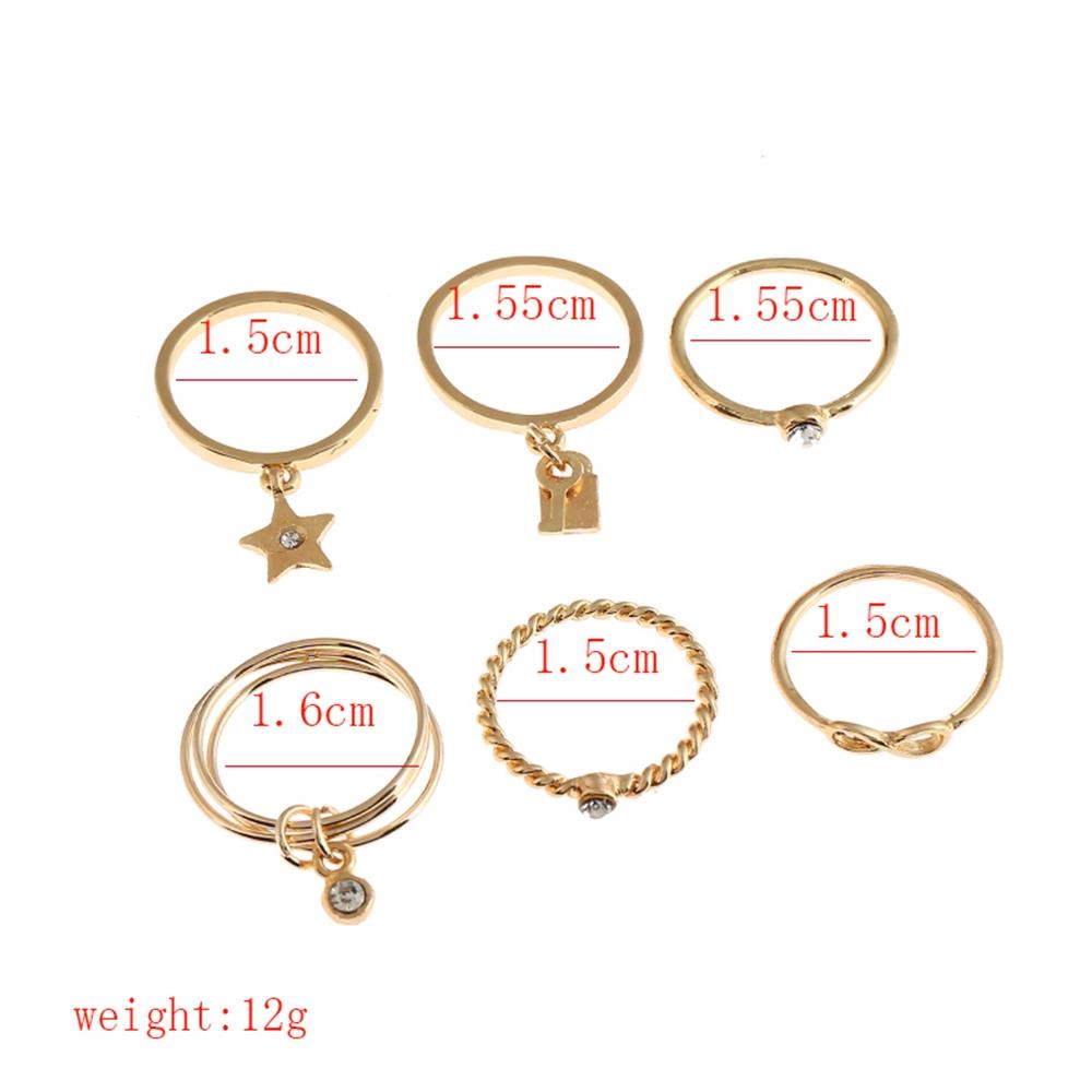 Fashion Beautiful Stylish Women's Jewelry Ring - Gold