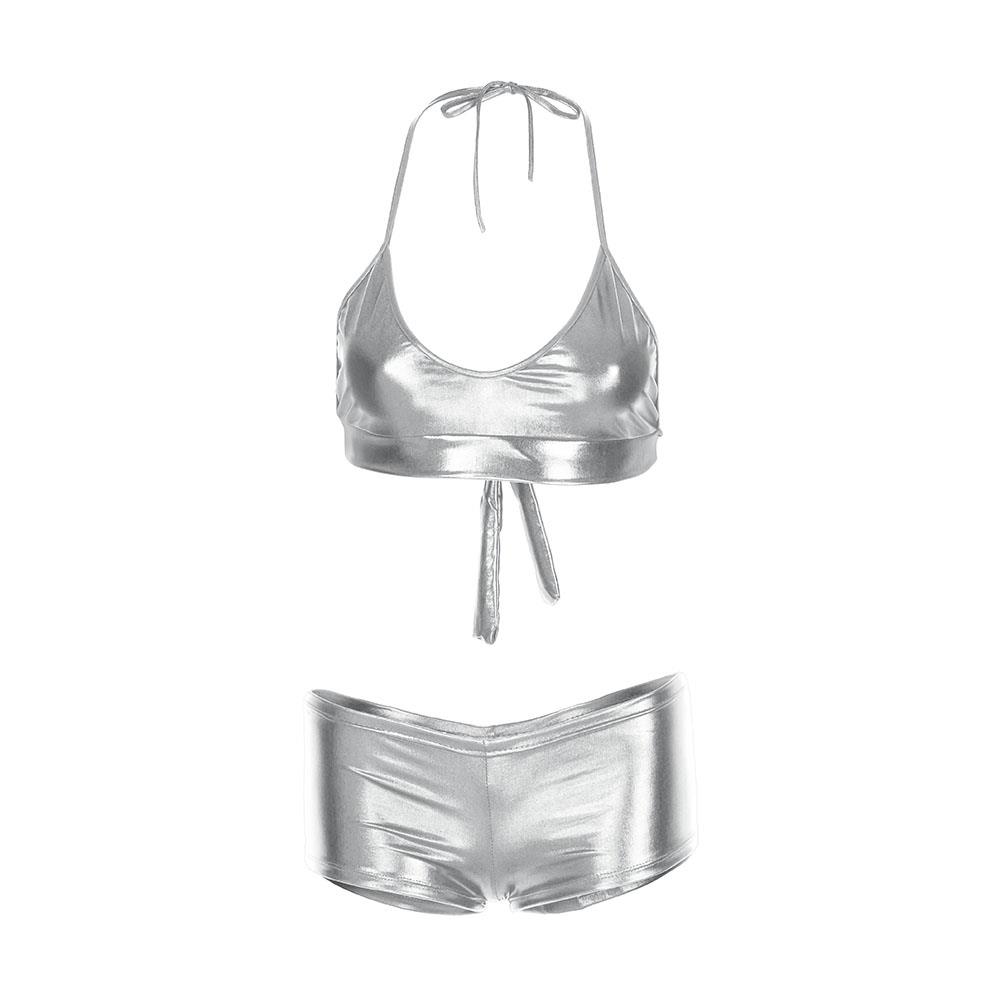 Women Sexy Fashion Comfortable Lingerie Sexy Erotic Underwear Pajamas Bathing Suits Size XXL - Silver