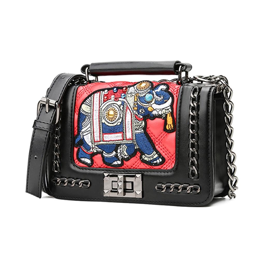Women Tote Shoulder Bag PU Leather Bag Female Luxury Handbag Crossbody Bag-Red