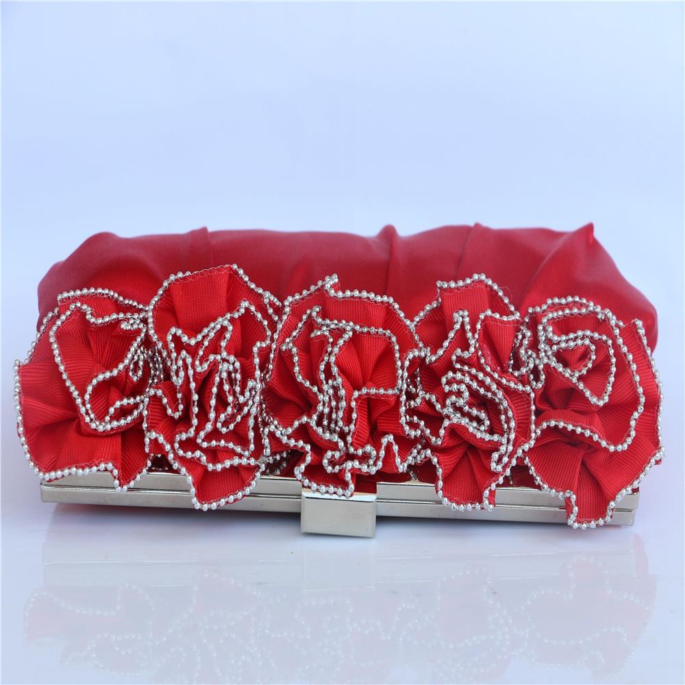 Women's Rhinestone Clutch Bag Evening Bridal Bag Wedding Fashion Prom Handbag - Silver