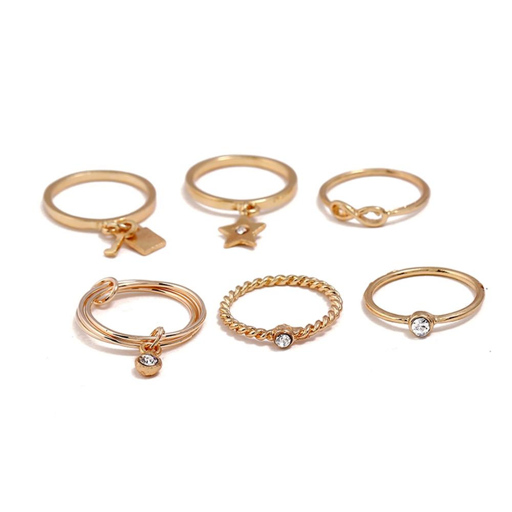 Fashion Beautiful Stylish Women's Jewelry Ring - Gold