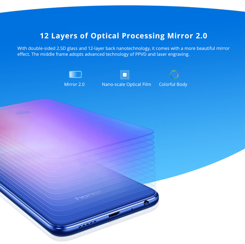 HUAWEI Honor 9 Lite 5.65 Inch Smartphone Kirin 659 3GB 32GB Dual 13MP Cameras Android 8.0 FHD+ Screen Touch ID - Black