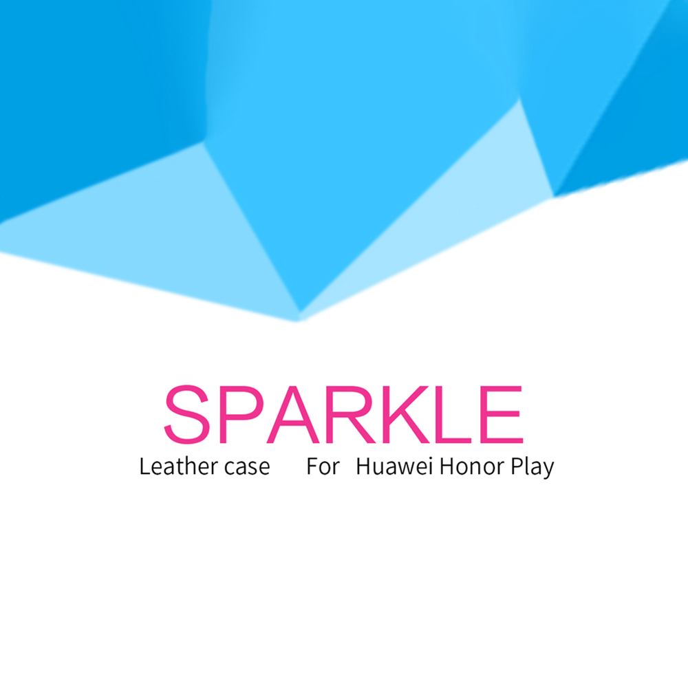 Nillkin Sparkle Series Leather Phone Case For HUAWEI Honor Play Protective Phone Shell - Golden