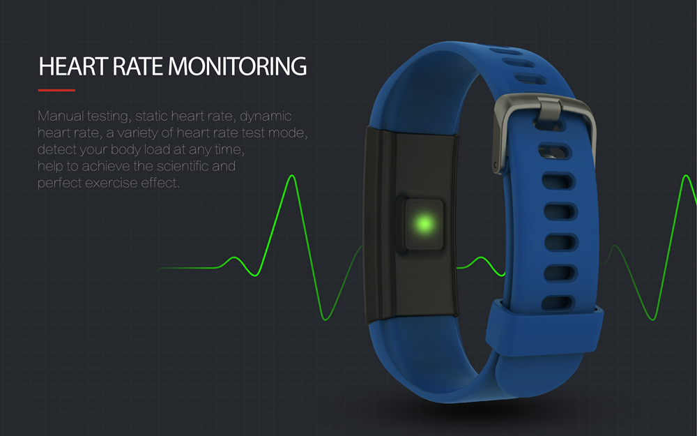 Lenovo HX03F Bluetooth 4.2 Smart Bracelet 0.96" Color Screen IP68 Heart Rate Moniter Pedometer Fitness Tracker For Android iOS - Black