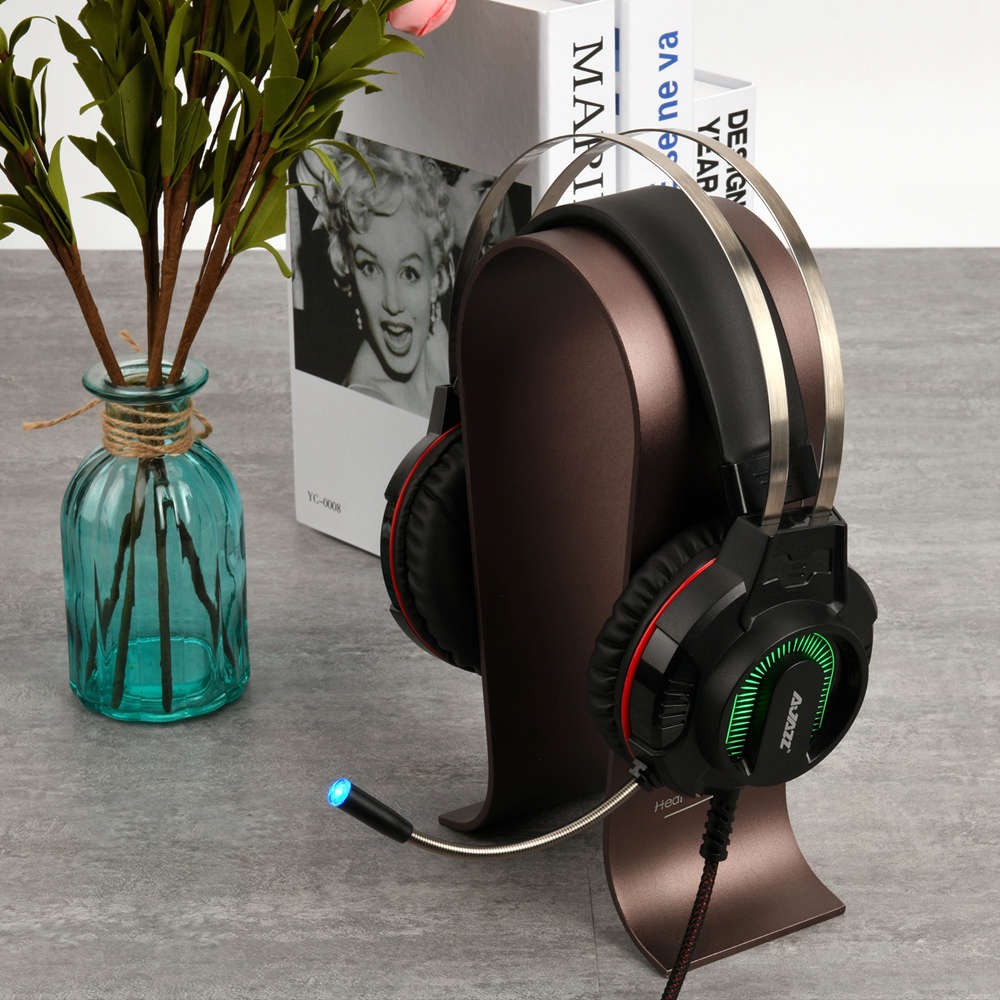 Ajazz AX260 Gaming Headset with Mic 3.5mm + USB Interface LED Glowing - Black