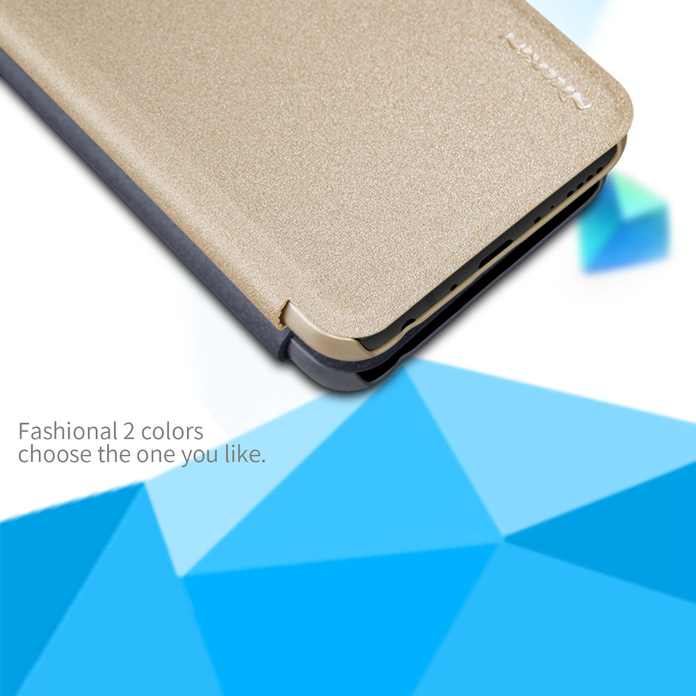 Nillkin Sparkle Series Leather Phone Case For HUAWEI Honor Play Protective Phone Shell - Golden