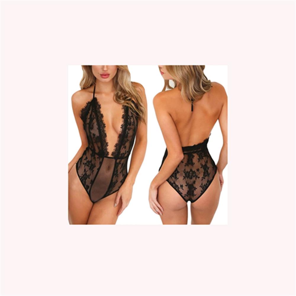 Women Sexy Fashion Comfortable Lingerie Sexy Underwear Pajamas Size L-Black