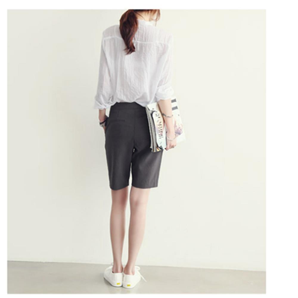 New Fashion Women Cotton Long Sleeved Solid Casual Loose Shirt Size S - White