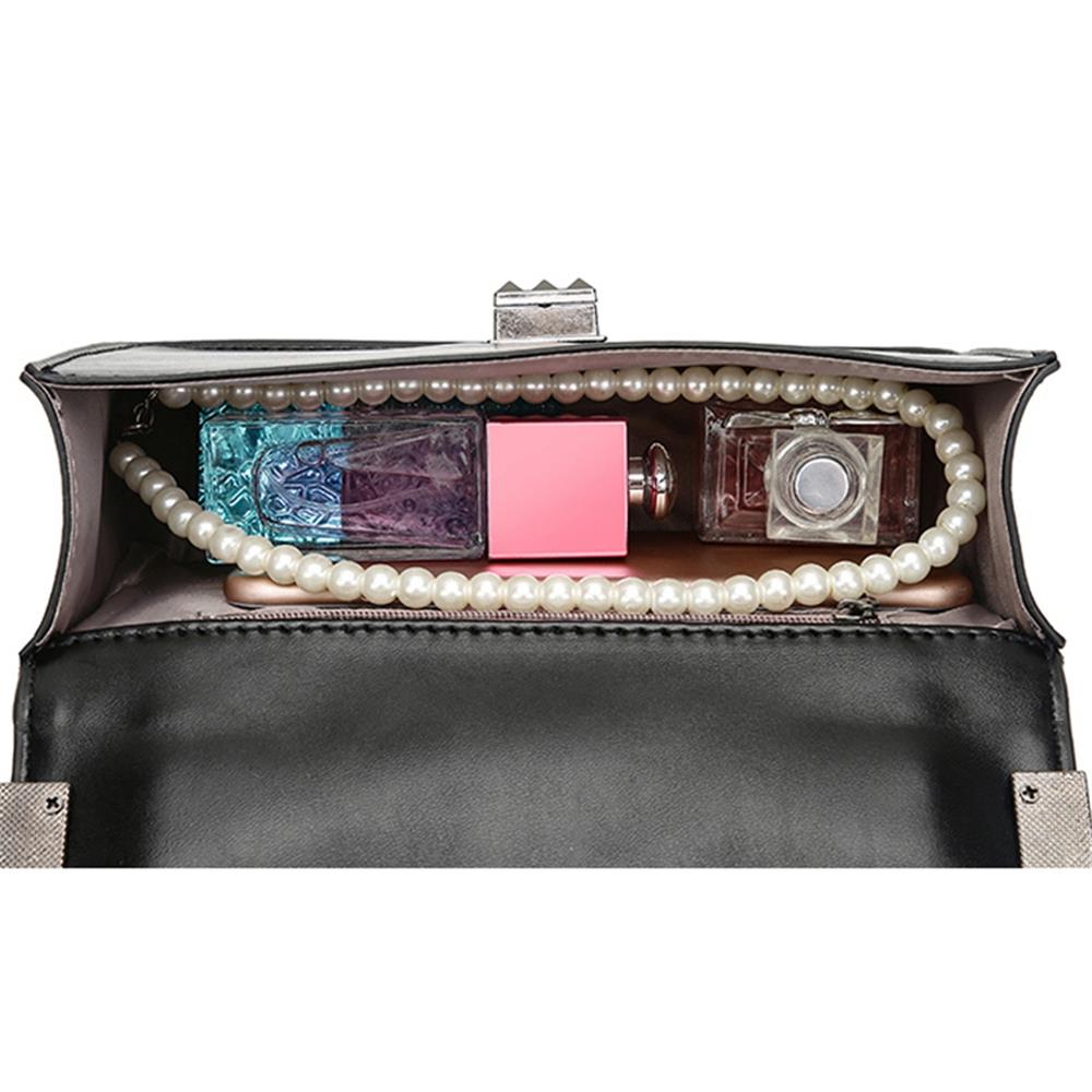 Women Tote Shoulder Bag PU Leather Bag Female Luxury Handbag Crossbody Bag-Black