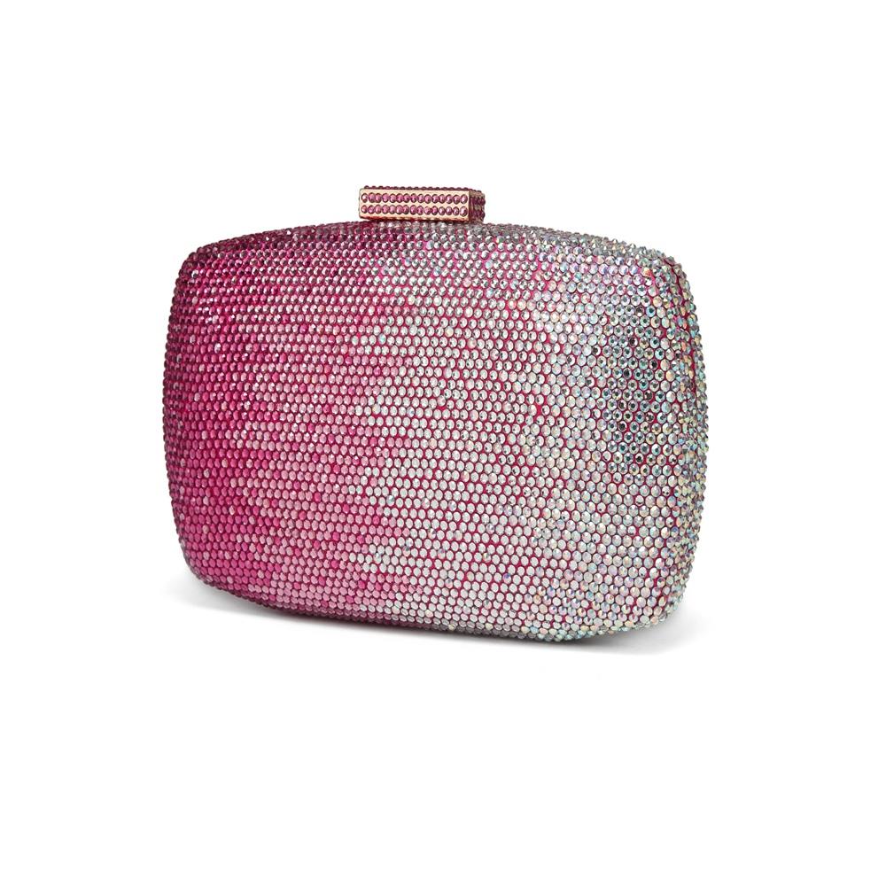 CAIYUE Women Handbag Wedding Party Evening Envelope Clutch Bag Wallet Purse Messenger Phone Bag Fuchsia - Rose Red