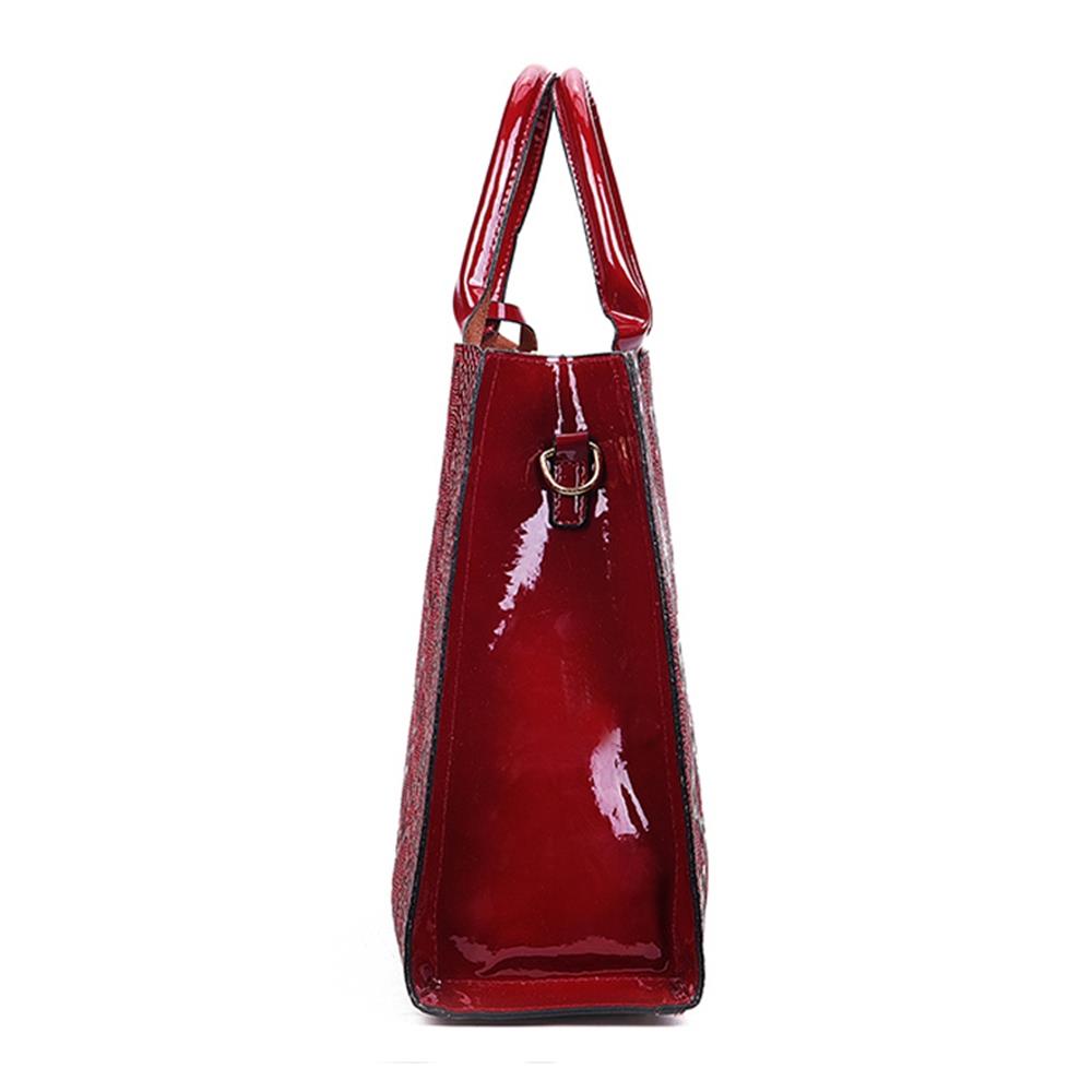 Fashion Toet Purse Satchel Bag PU Leather Women's Handbags - Blue