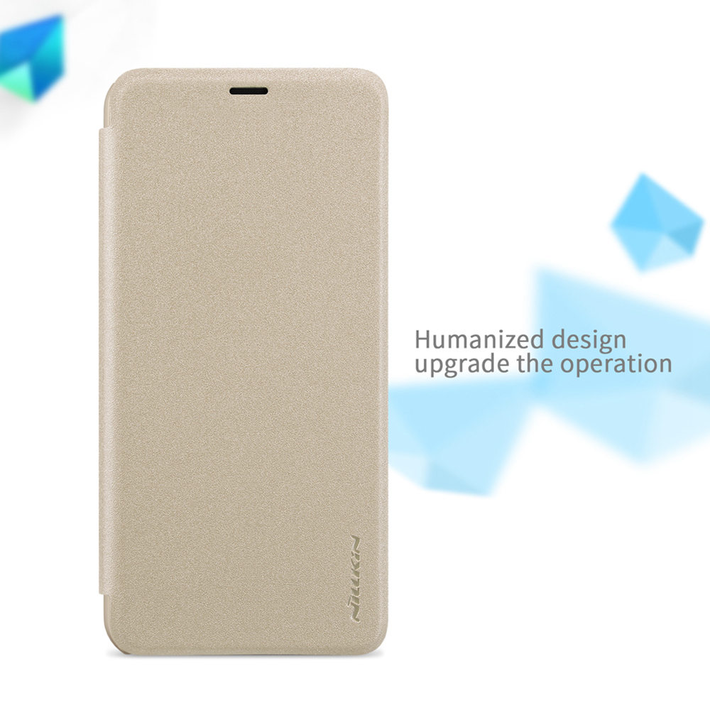 Nillkin Sparkle Series Leather Phone Case For HUAWEI Honor Play Protective Phone Shell - Golden