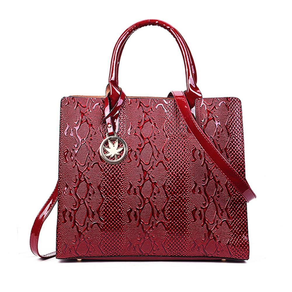 Fashion Toet Purse Satchel Bag PU Leather Women's Handbags - Blue