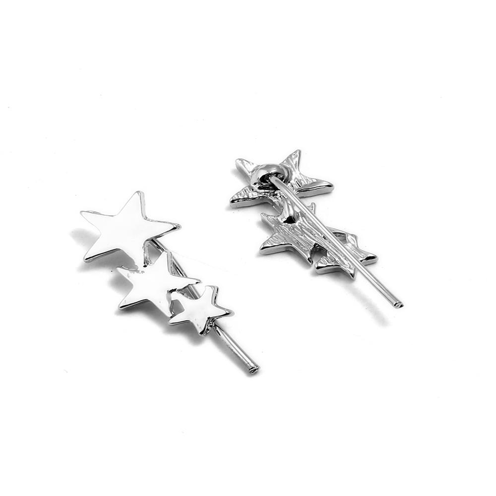 Female Stylish jewelry Star Shape Earrings for Women Jewelry - Silver