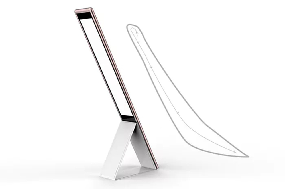IPUDA X1 Eye-protective LED Desk Lamp Rechargeable Foldable Touch Control Makeup Mirror Function - Rose gold