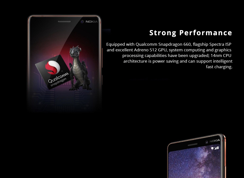 Nokia 7 Plus 6.0 Inch 4G LTE Smartphone Snapdragon 660 Octa Core 6GB 64GB 12MP+13MP Dual Rear Cameras Android Oreo Touch ID - Black
