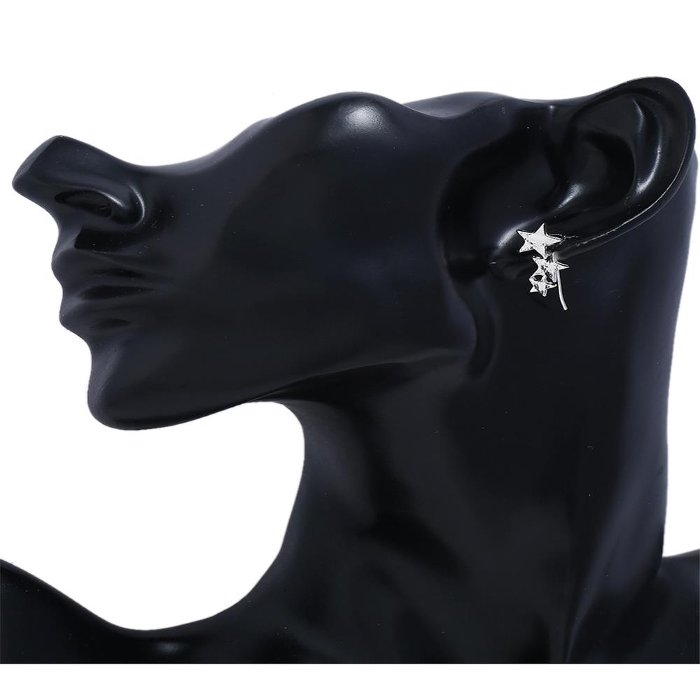 Female Stylish jewelry Star Shape Earrings for Women Jewelry - Silver