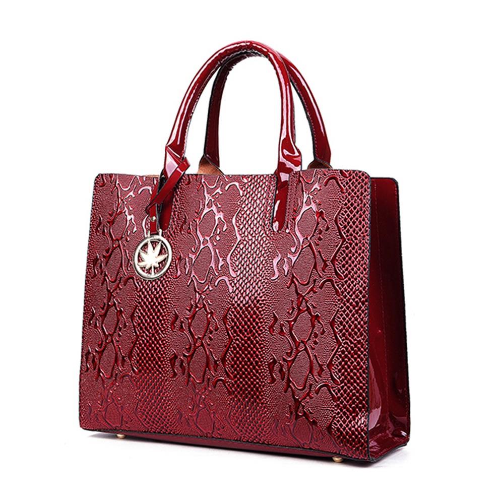 Fashion Toet Purse Satchel Bag PU Leather Women's Handbags - Blue