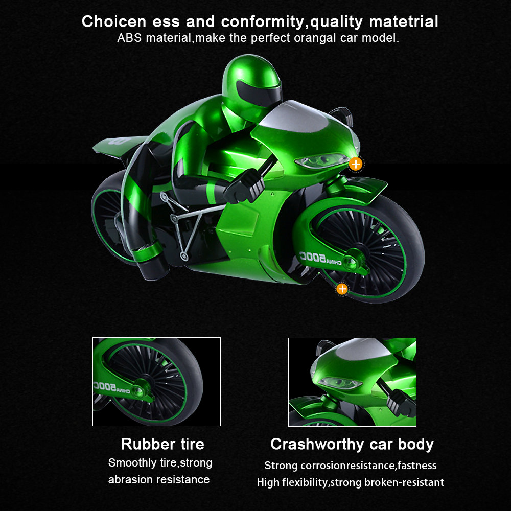 CSRC-22 2.4G 1:16 Drift RC Motorcycle with LED Light RTR - Red