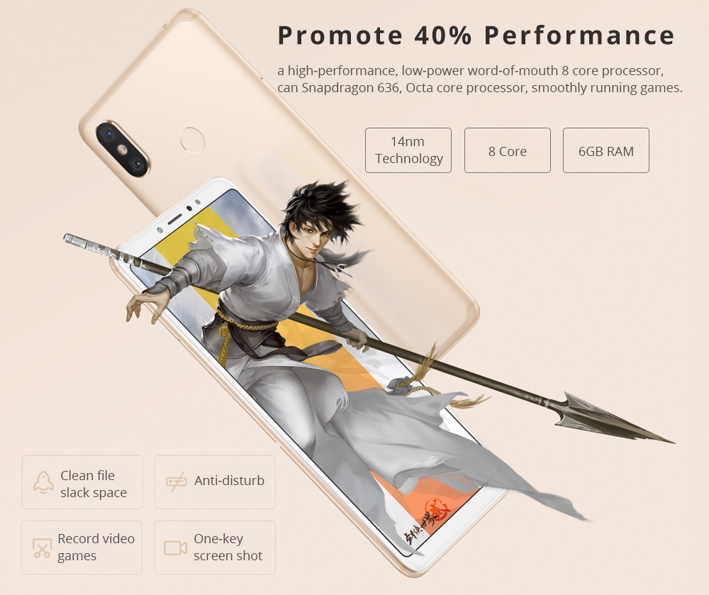 Xiaomi Mi Max 3 6.9 Inch 4G LTE Smartphone Snapdragon 636 4GB 64GB 12.0MP+5.0MP Dual Rear Cameras Android 8.1 5500mAh Type-C OTG Touch ID - Gold