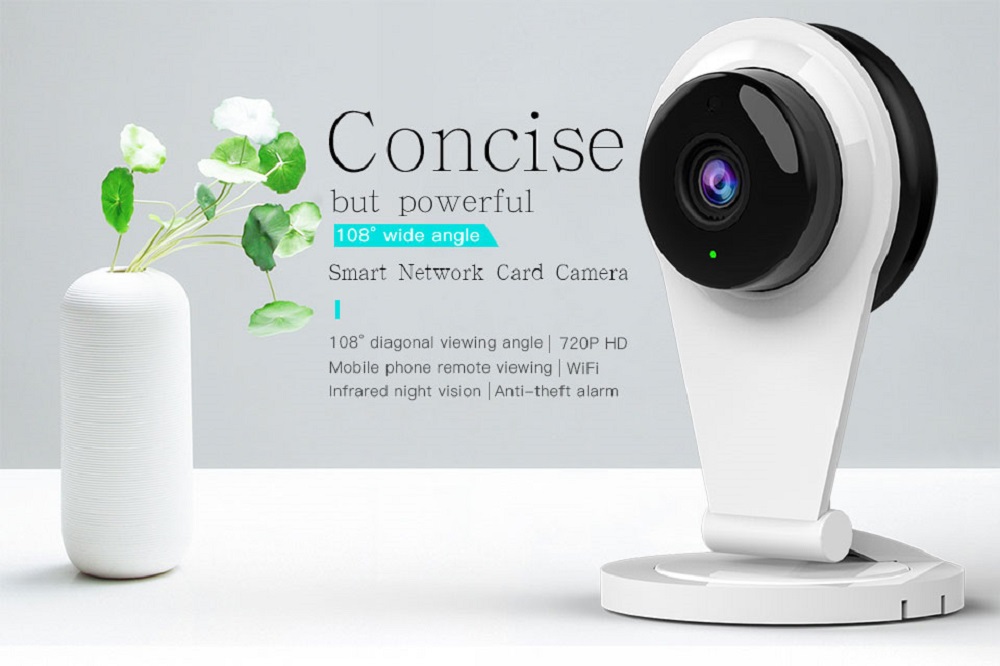 Vstarcam G96 720P WiFi IP Camera Motion Dectection 1MP IR-CUT Infrared Night Vision Security Camera - White UK Plug