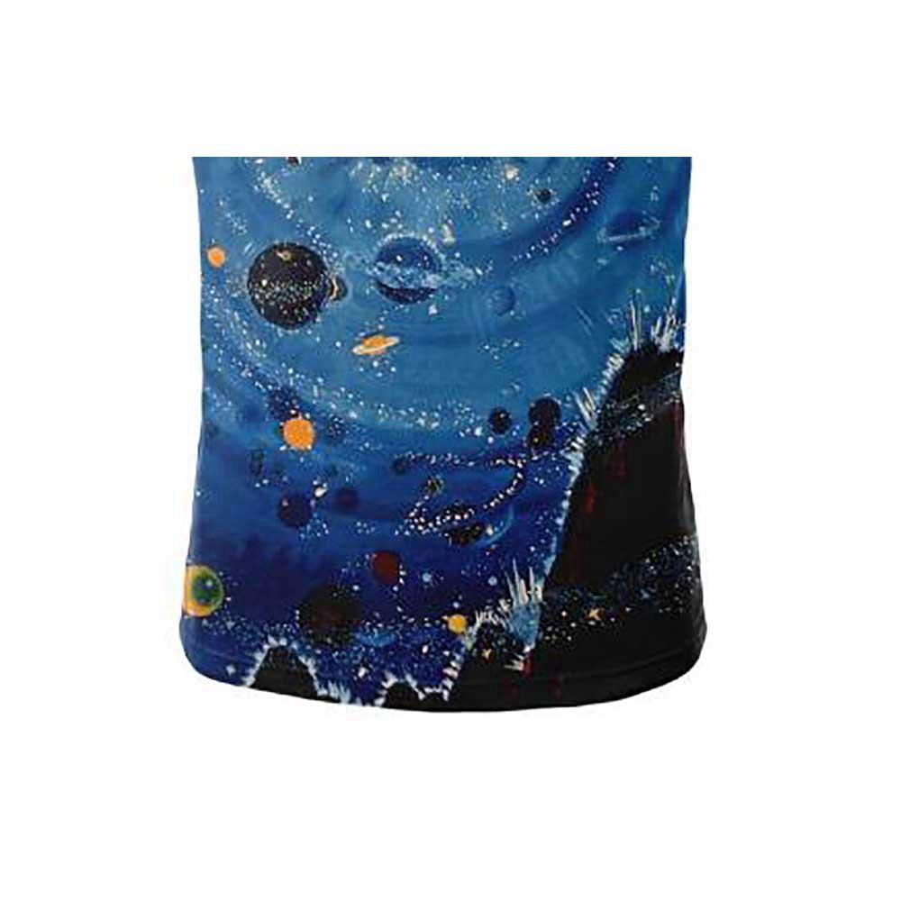 3D Printed Cosmic Starry Sky Men's Summer Unisex Short Sleeve T-shirt Size 4XL - Blue